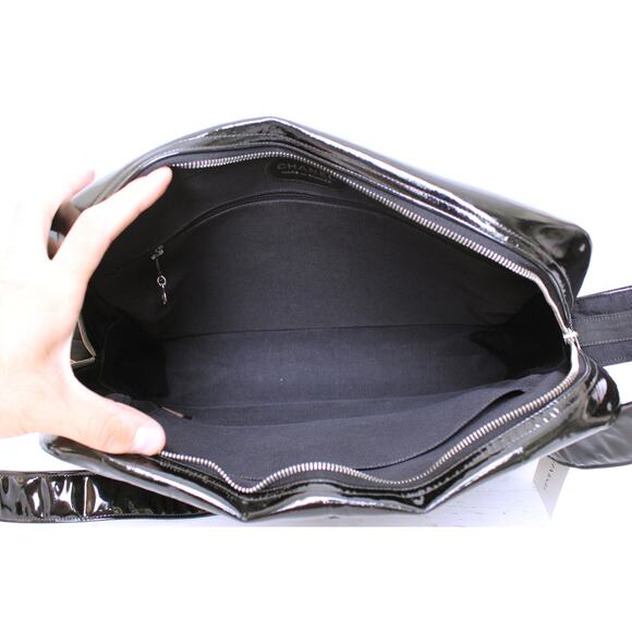 Chanel Black Patent Leather Camera Bag Shoulder Crossbody A4996 - Picture 4 of 11